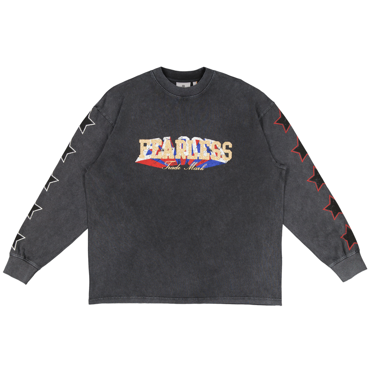 【CPGN STUDIO】23FW★ FEARLESS Layered Pigment Long Sleeve PDF Skull Long Sleeve （Black） -FASCINATE